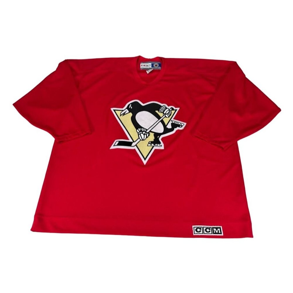 Pittsburgh PENGUINS Blank NHL Hockey Jersey CCM Red Mens XXL
